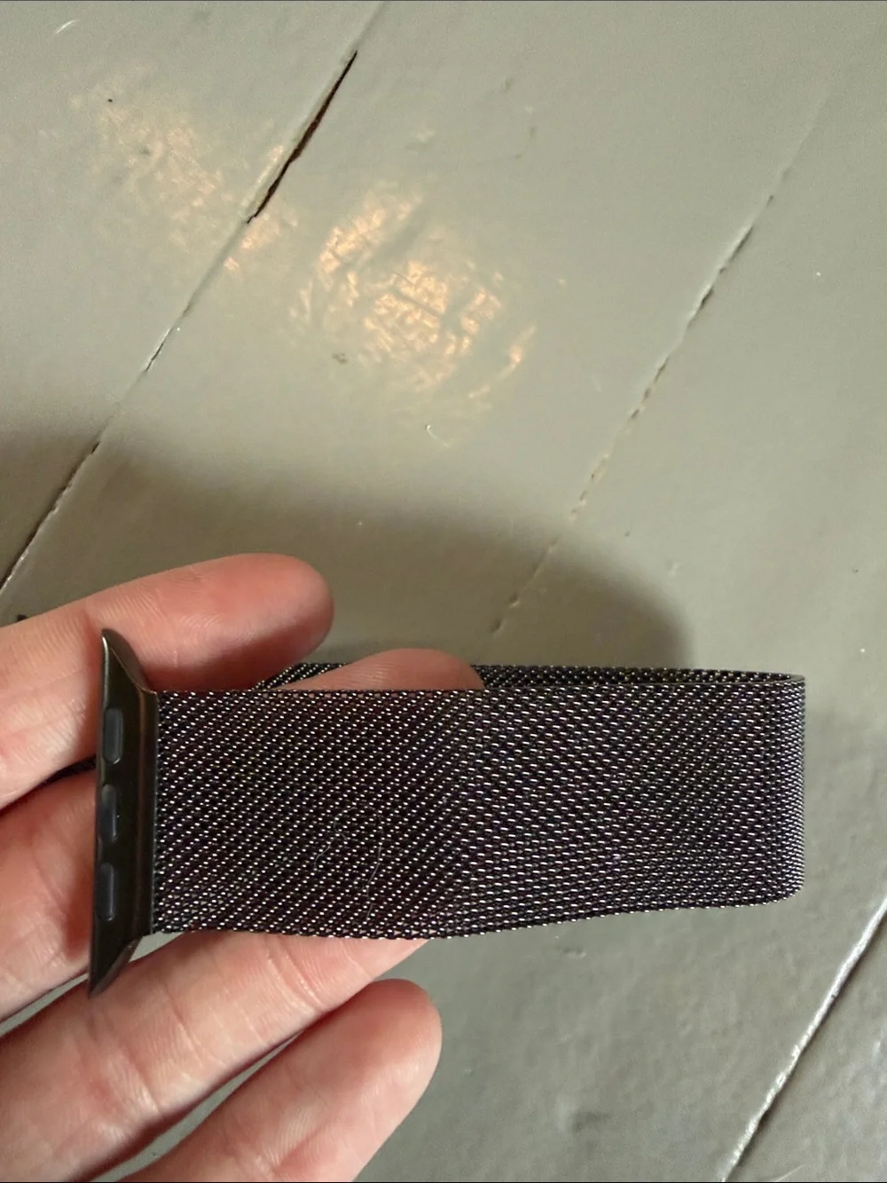 Apple Milanese Loop Stainless Steel Slate Watch Band